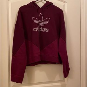 Adidas Purple Crop Hoodie XL